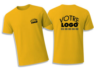 T-SHIRTS PAS CHER, t-shirt avec logo marqué coeur et dos